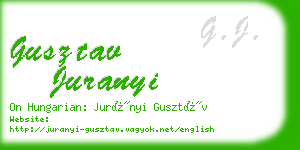 gusztav juranyi business card